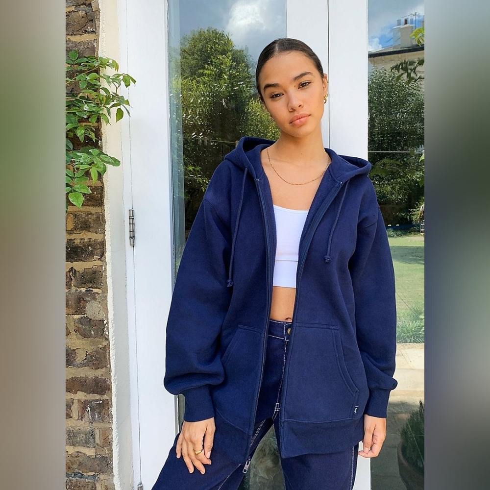 cozy af fleece zip hoodie
